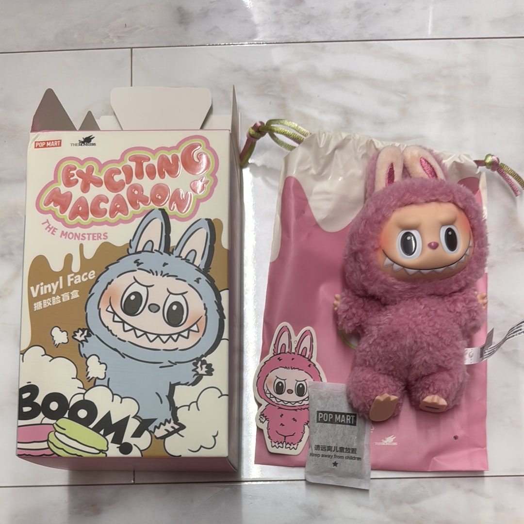 POP MART THE MONSTERS (LABUBU) Exciting Macaron Plush Series LYCHEE BERRY