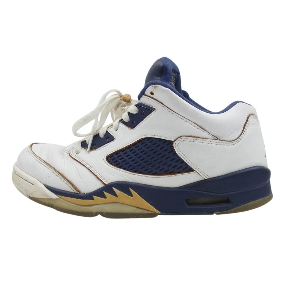 NIKE ナイキ スニーカー 819171-135 AIR JORDAN 5 RETRO LOW DUNK FROM ABOVE エアジョーダン5 レトロ ロー ダンク フロム アバブ スニーカー ホワイト系 ネイビー系 27.5cm【中古】