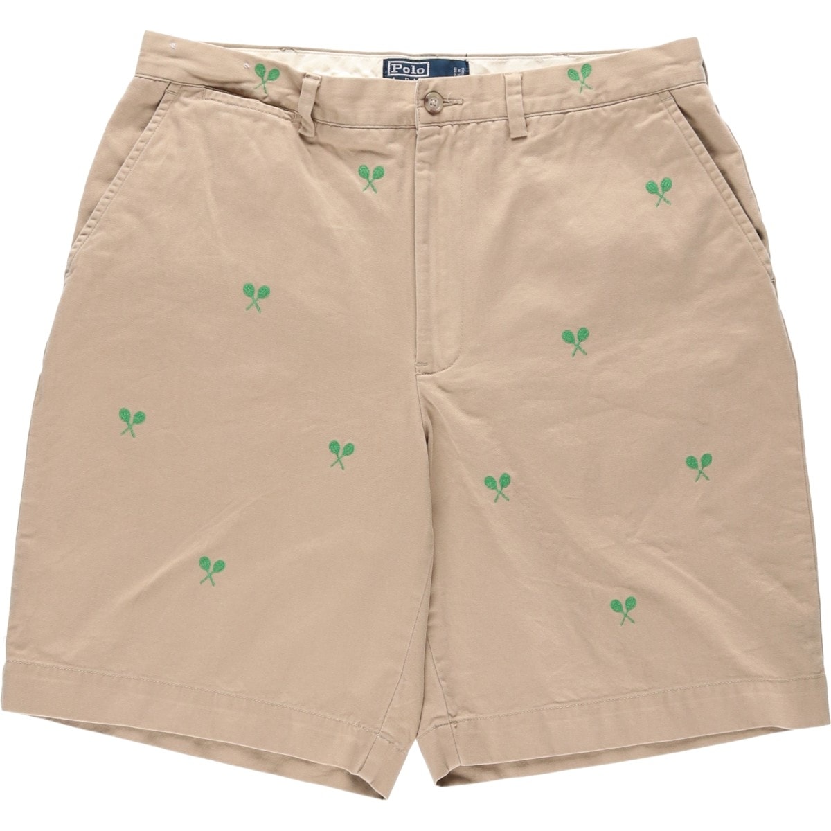 古着 ラルフローレン Ralph Lauren POLO by Ralph Lauren 総柄 ラケット柄 チノショーツ ショートパンツ メンズw34相当/eaa633208