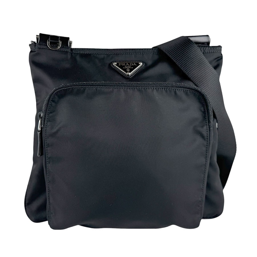 プラダ PRADA ショルダーバッグ ナイロン ブラック ユニセックス【中古】 z9486