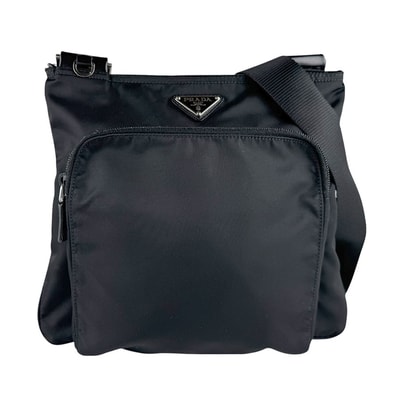 プラダ PRADA ショルダーバッグ ナイロン ブラック ユニセックス【中古】 z9486