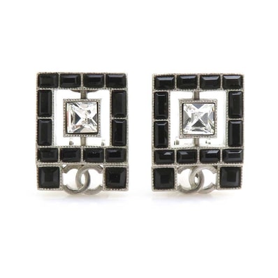 シャネル CHANEL イヤリング メタル ブラック/シルバー レディース【中古】 56734a