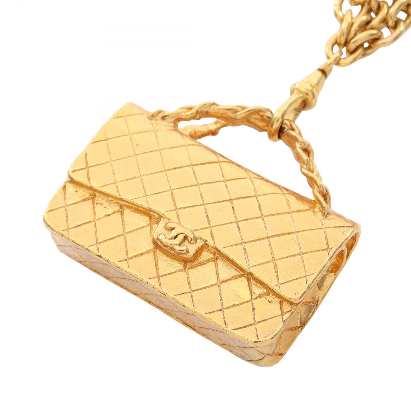 シャネル CHANEL マトラッセ バッグモチーフ ネックレス ジュエリー GP(ゴールドメッキ) レディース ゴールド系 【中古】