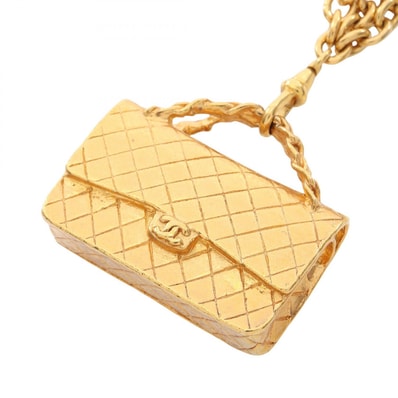 シャネル CHANEL マトラッセ バッグモチーフ ネックレス ジュエリー GP(ゴールドメッキ) レディース ゴールド系 【中古】