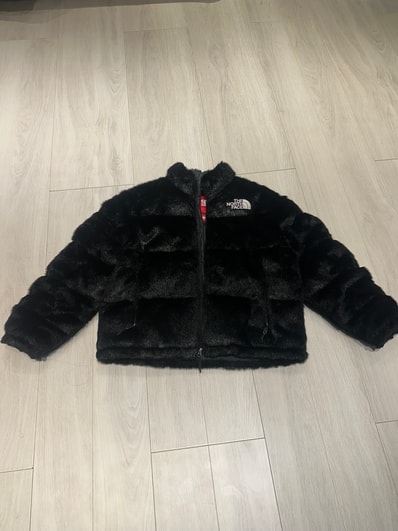Supreme x The North Face Faux Fur Nuptse Jacket "Black"