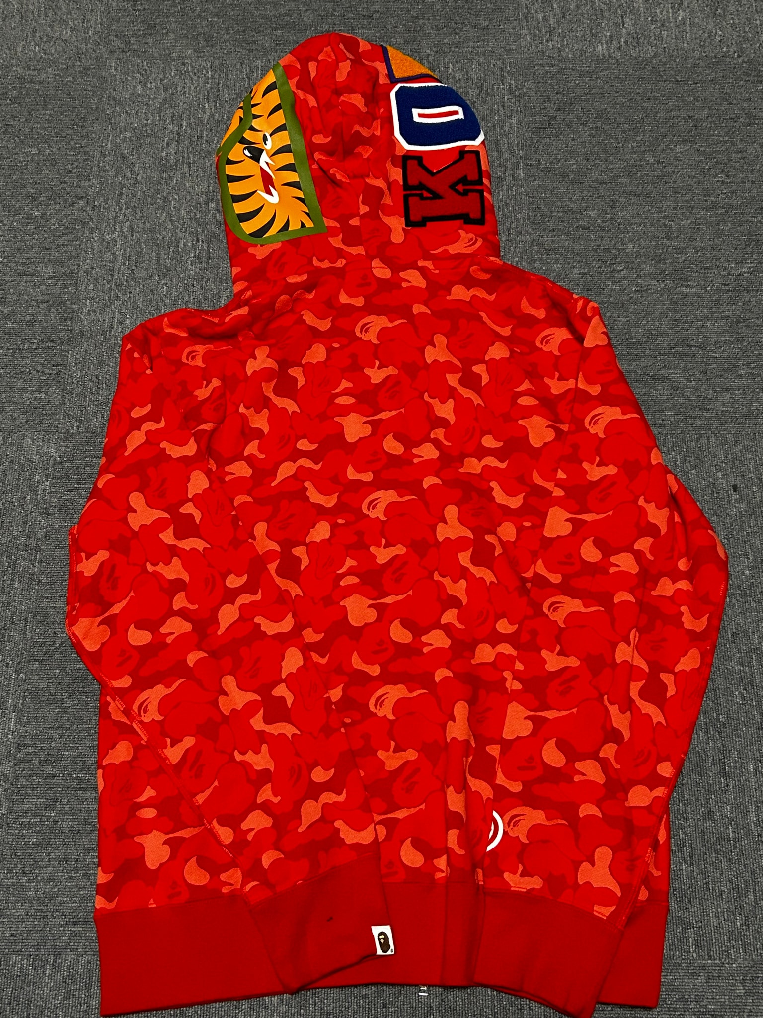 A Bathing Ape (BAPE) Seoul Store Camo Shark Full Zip Hoodie