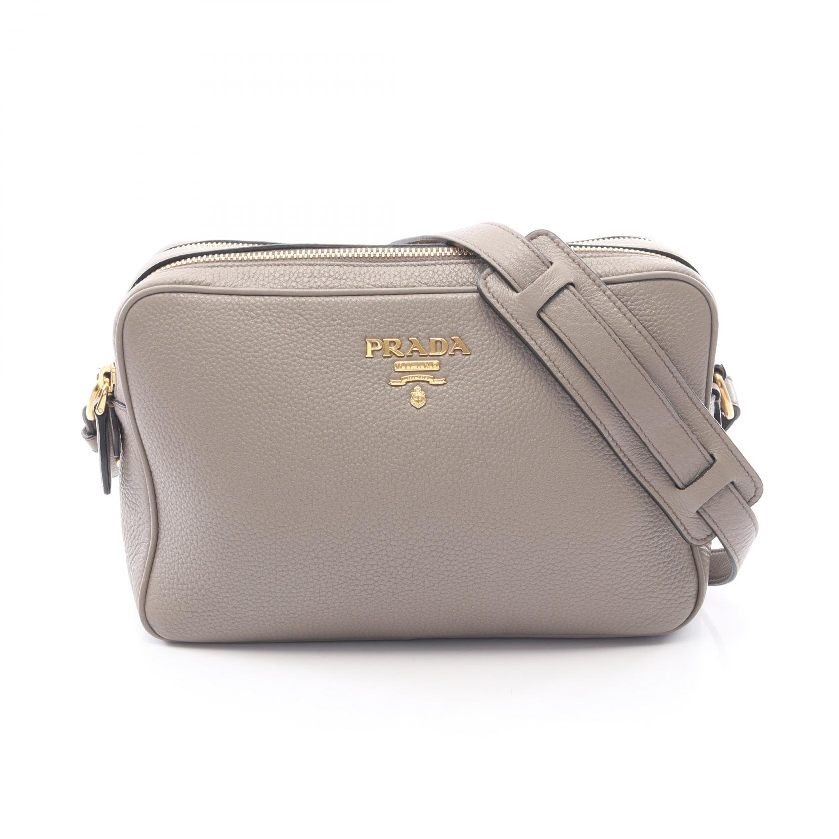 プラダ PRADA VITELLO PHENIX ショルダーバッグ バッグ レザー レディース ベージュ系 【中古】