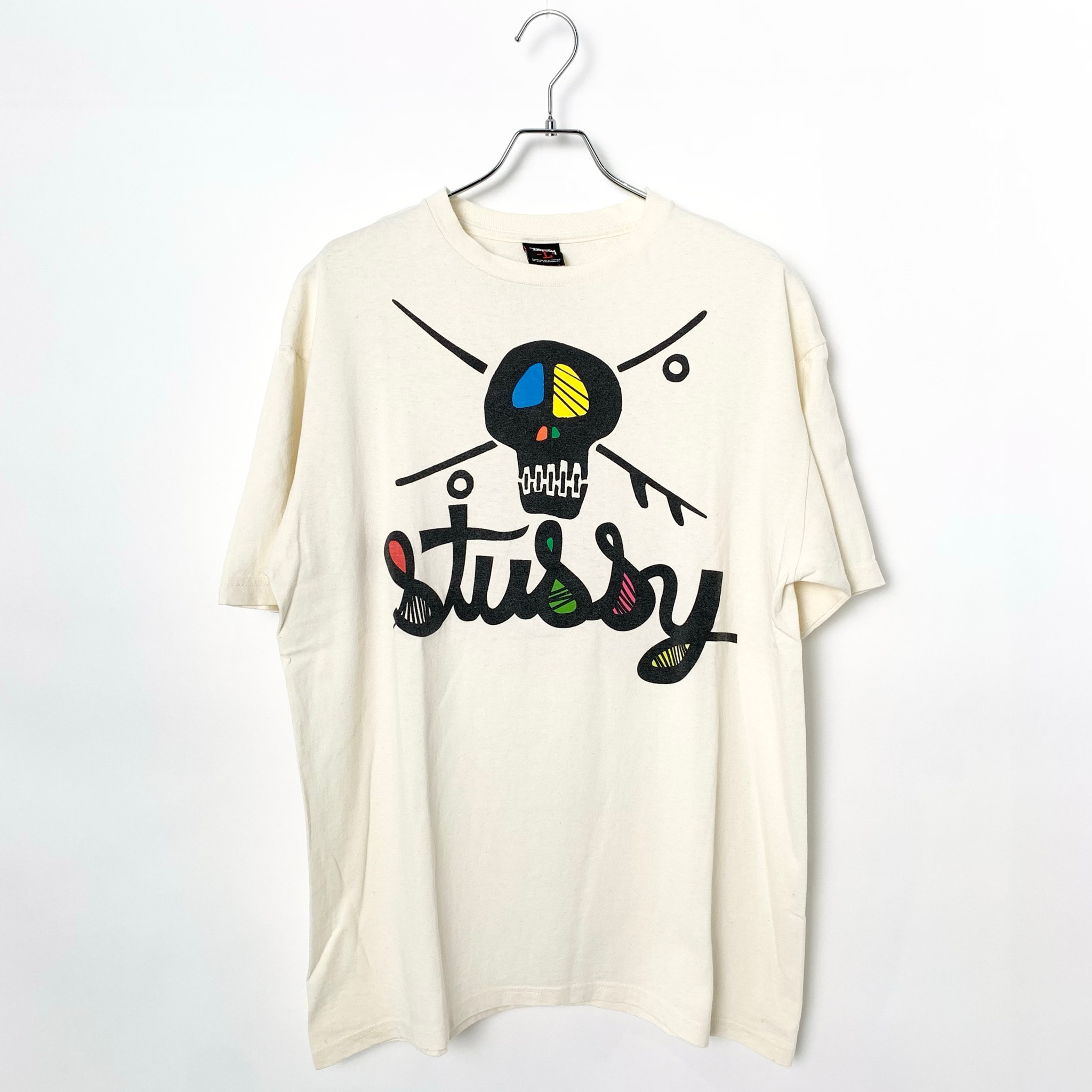 STUSSY Big scull Design Tee beige