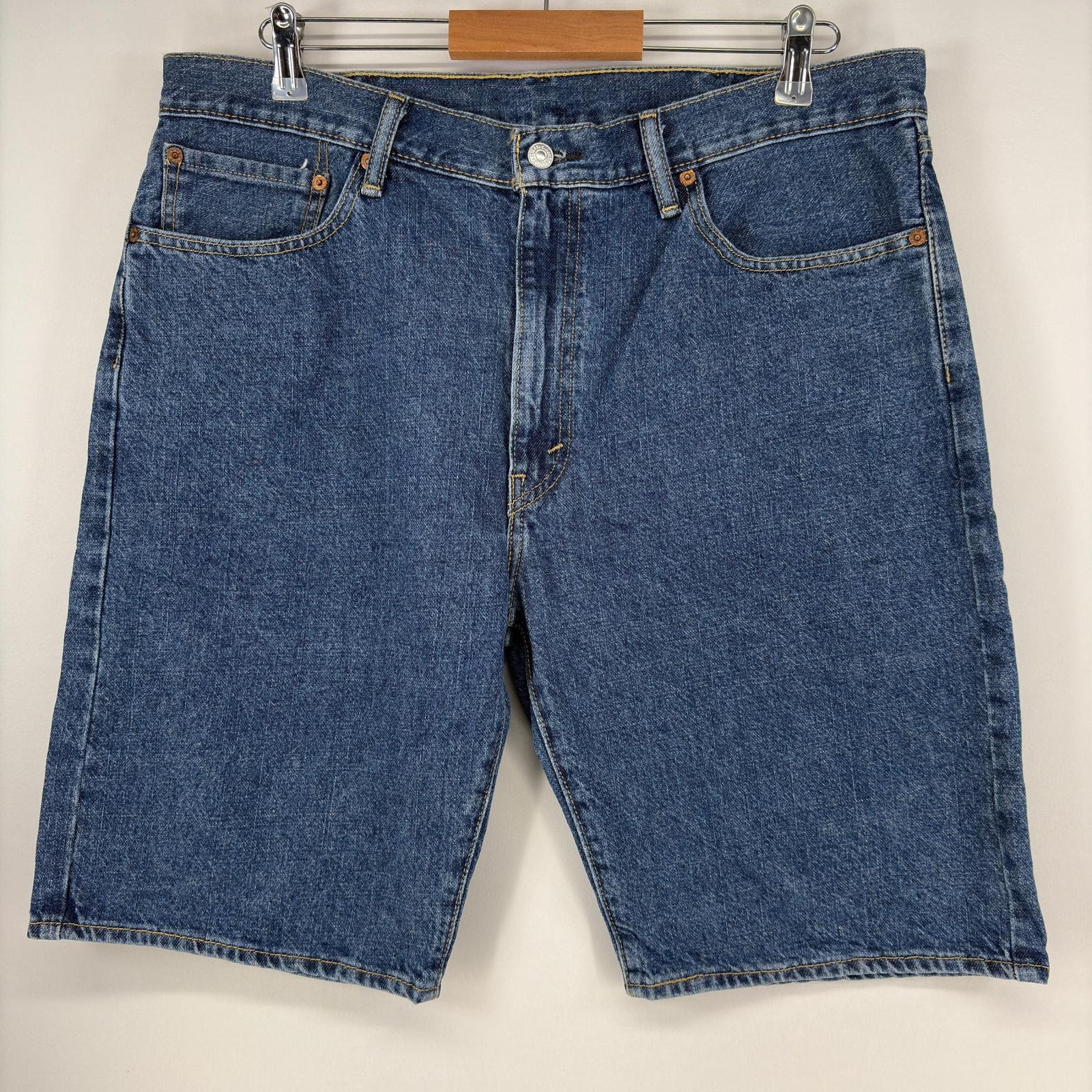 古着 リーバイス Levi's ショートパンツ 505 デニム ハーフパンツ ストレート ジップ 大きいサイズ w38  ブルー メンズ