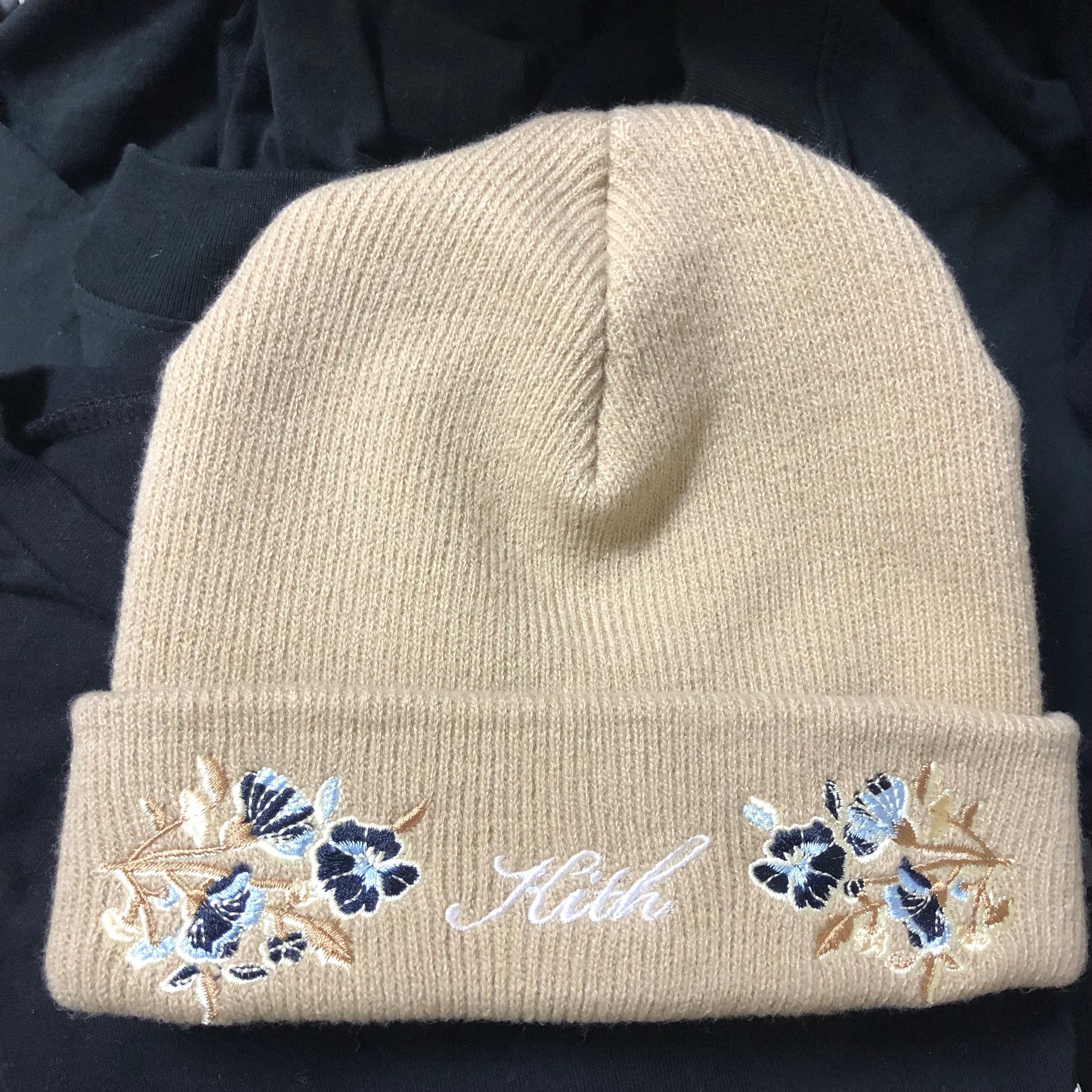 Kith Floral Script Beanie "Canvas"