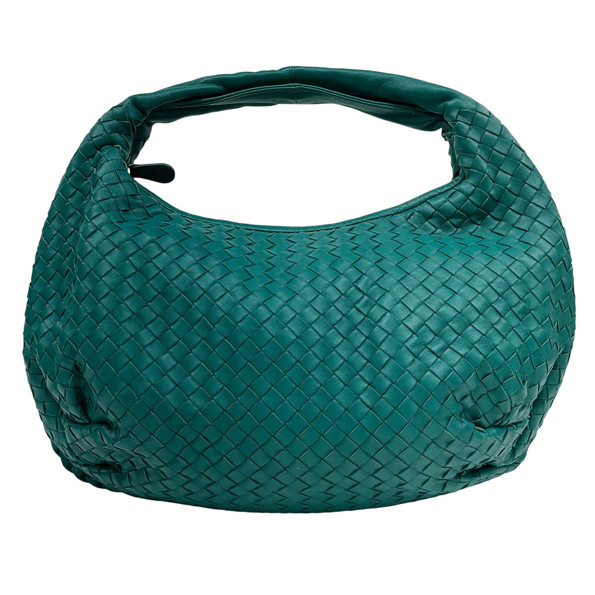 BOTTEGAVENETA ボッテガヴェネタ イントレチャート ワンショルダー ハンドバッグ ショルダーバッグ 232499 レザー グリーン  レディース【中古】