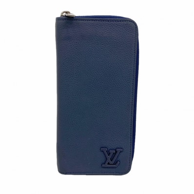 ★SALE【6dc3575】ルイヴィトン 長財布 LVアエログラム ジッピーウォレットヴェルティカル M81767 マリーヌ【中古】メンズ