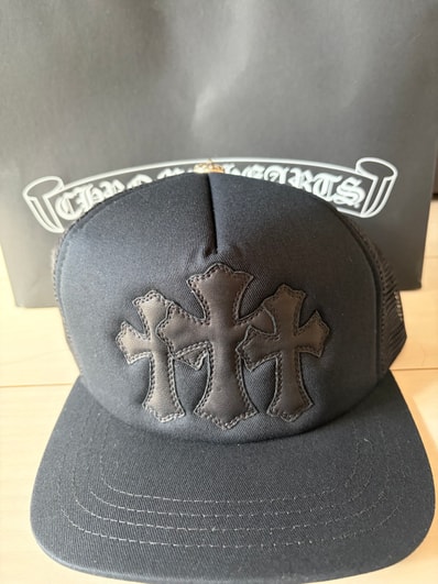 Chrome Hearts Cemetery Cross Mesh Cap "Black/black"