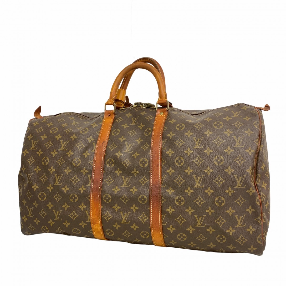 【6db1355】ルイヴィトン ボストンバッグ モノグラム キーポル55 M41424 ブラウン【中古】メンズ レディース ユニセックス