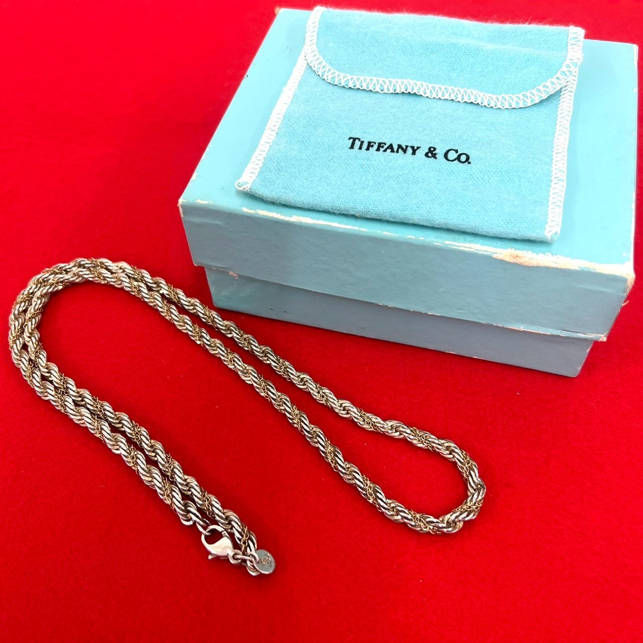 TIFFANY&Co. ティファニー ツイストロープ ネックレス シルバー925 K14イエローゴールド ネックレス シルバー
30982