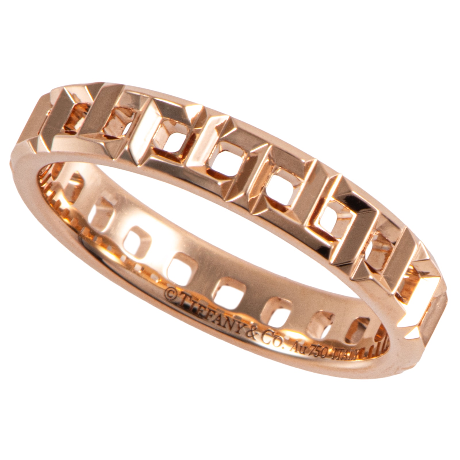 TIFFANY&Co. ティファニー ティファニーT トゥルー ナロー リング 指輪 9号 K18RG ピンク ゴールド【中古】