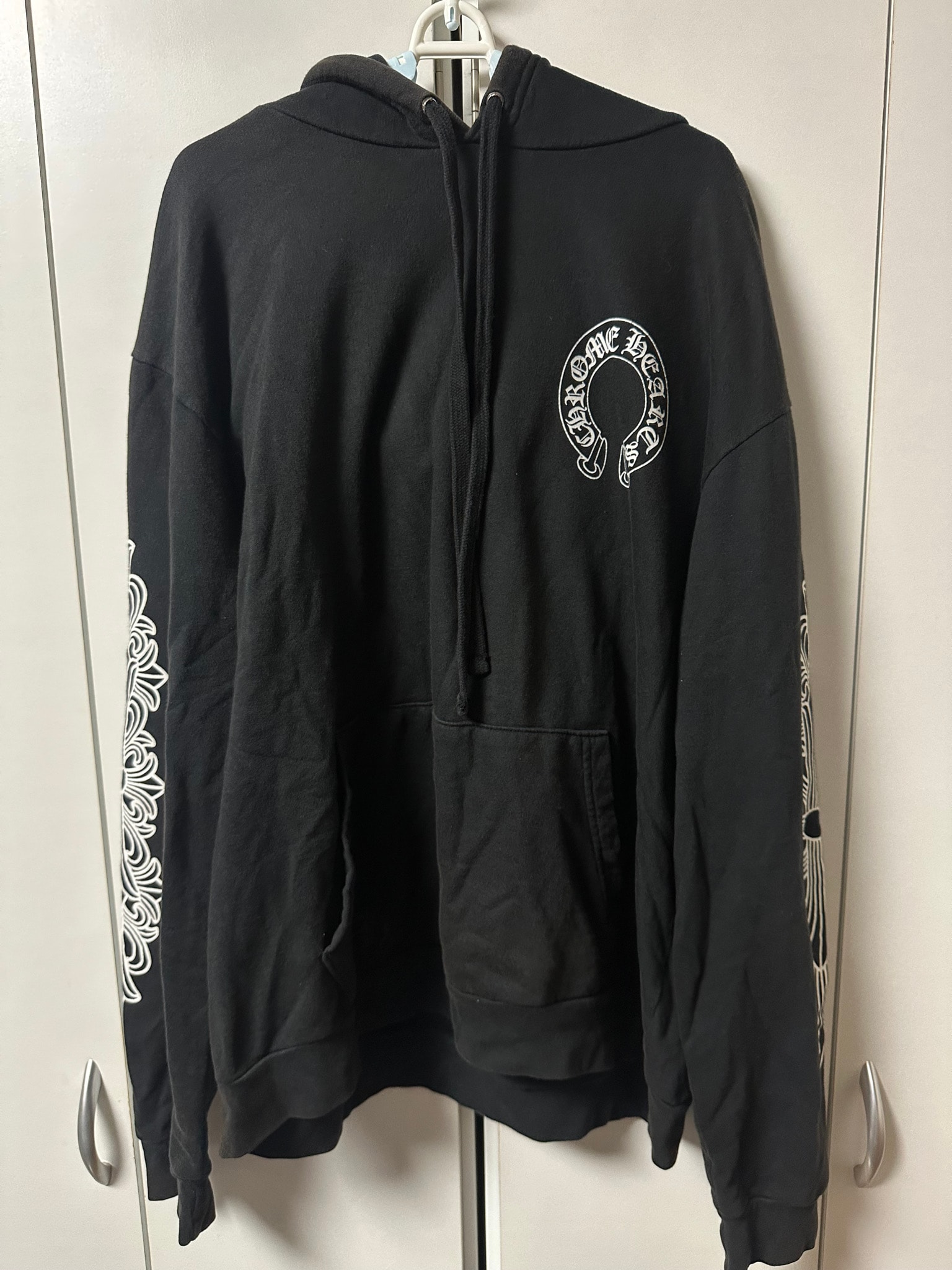 Chrome Hearts Horseshoe Floral Pullover Hoodie "Black"