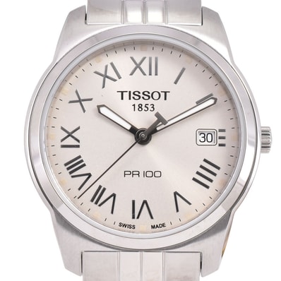 値下 ティソ TISSOT T049.410.11.033.01 PR100 デイト クォーツ メンズ 未使用品 箱・保証書付き □#143537