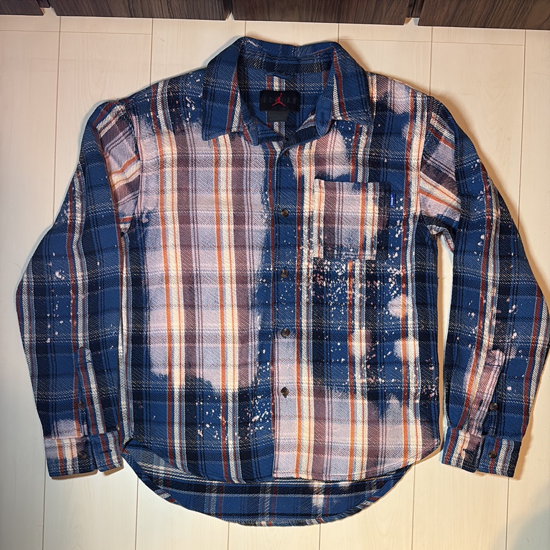 Nike JORDAN x Awake NY Flannel Shirt "Blue/Pink"