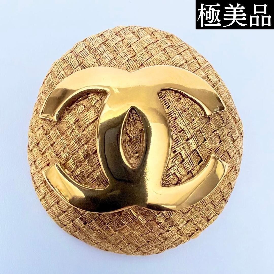 【極美品】CHANEL Pre-Owned シャネル プレオウンド ココマーク ラウンド ブローチ ゴールド ヴィンテージ