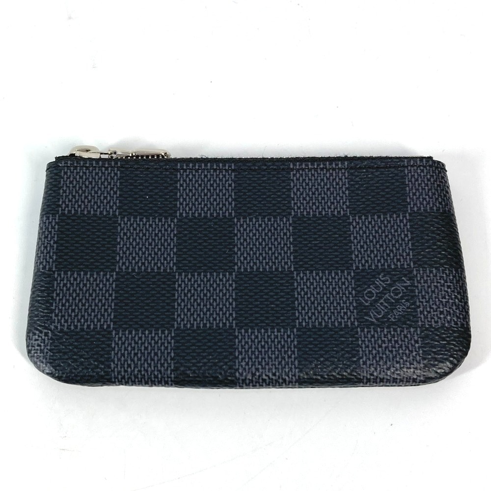 ルイヴィトン LOUIS VUITTON カードキーケース ポシェット・クレ N60155 ダミエグラフィット 小銭入れ 財布 キーリング付き コインケース ダミエグラフィットキャンバス ブラック