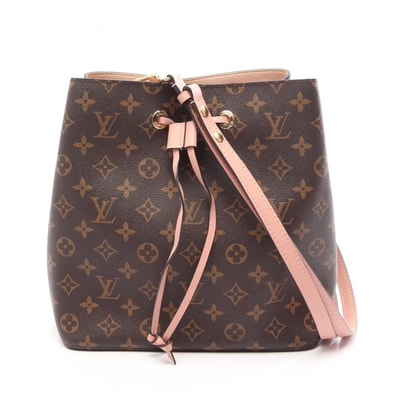 ルイ・ヴィトン LOUIS VUITTON ネオノエ モノグラム ローズプードル ショルダーバッグ バッグ PVCコーティングキャンバス レザー レディース ブラウン系 / ピンク系 M44022 【中古】