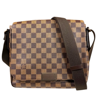 ルイヴィトン ディストリクトPM ダミエ ショルダーバッグ ダミエキャンバス N41213 ブラウン メンズ LOUIS VUITTON 中古