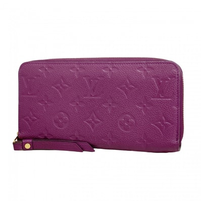 ★最終価格【6da0687】ルイヴィトン 長財布 モノグラム・アンプラント ジッピーウォレット M60569 アメジスト【中古】レディース