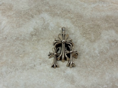 Chrome Hearts 3 CH Cross Small Pendant Top "Silver"