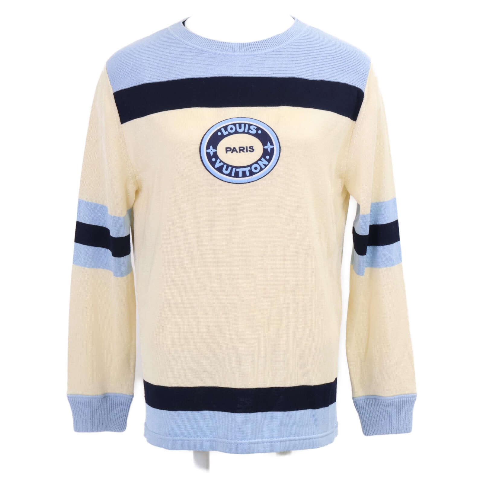 ルイヴィトン 【国内正規/24SS】RW242WW LAG FRKL08 /1AFPN7 Basketball Knit Pullover フロントロゴワッペン クルーネック ニットセーター/ S