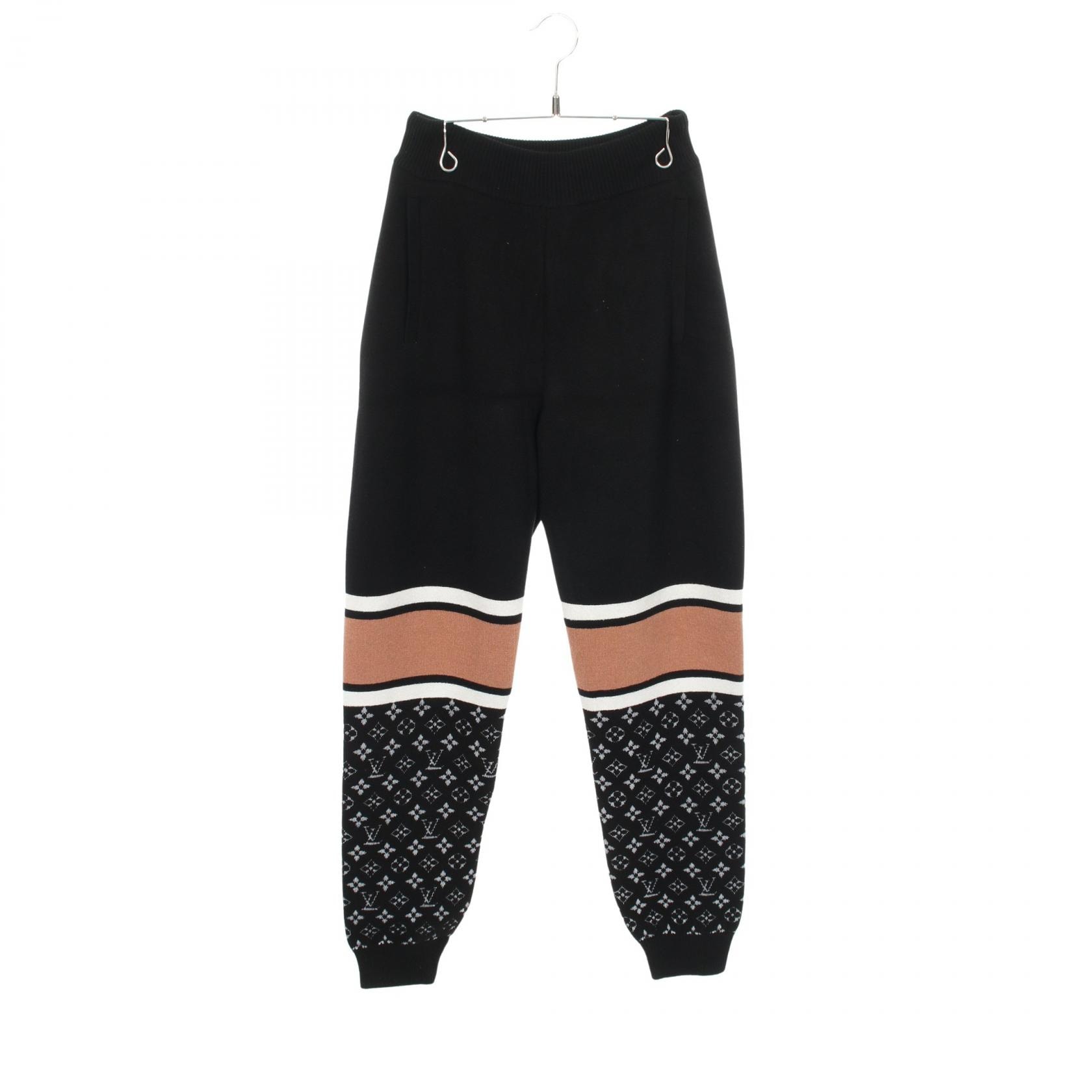 ルイ・ヴィトン LOUIS VUITTON モノグラム ニット パンツ 衣料品 ボトムス ウールカシミヤ レディース ブラック系 / ブラウン系 / ホワイト系 RW201W TVL FIKP09 【中古】