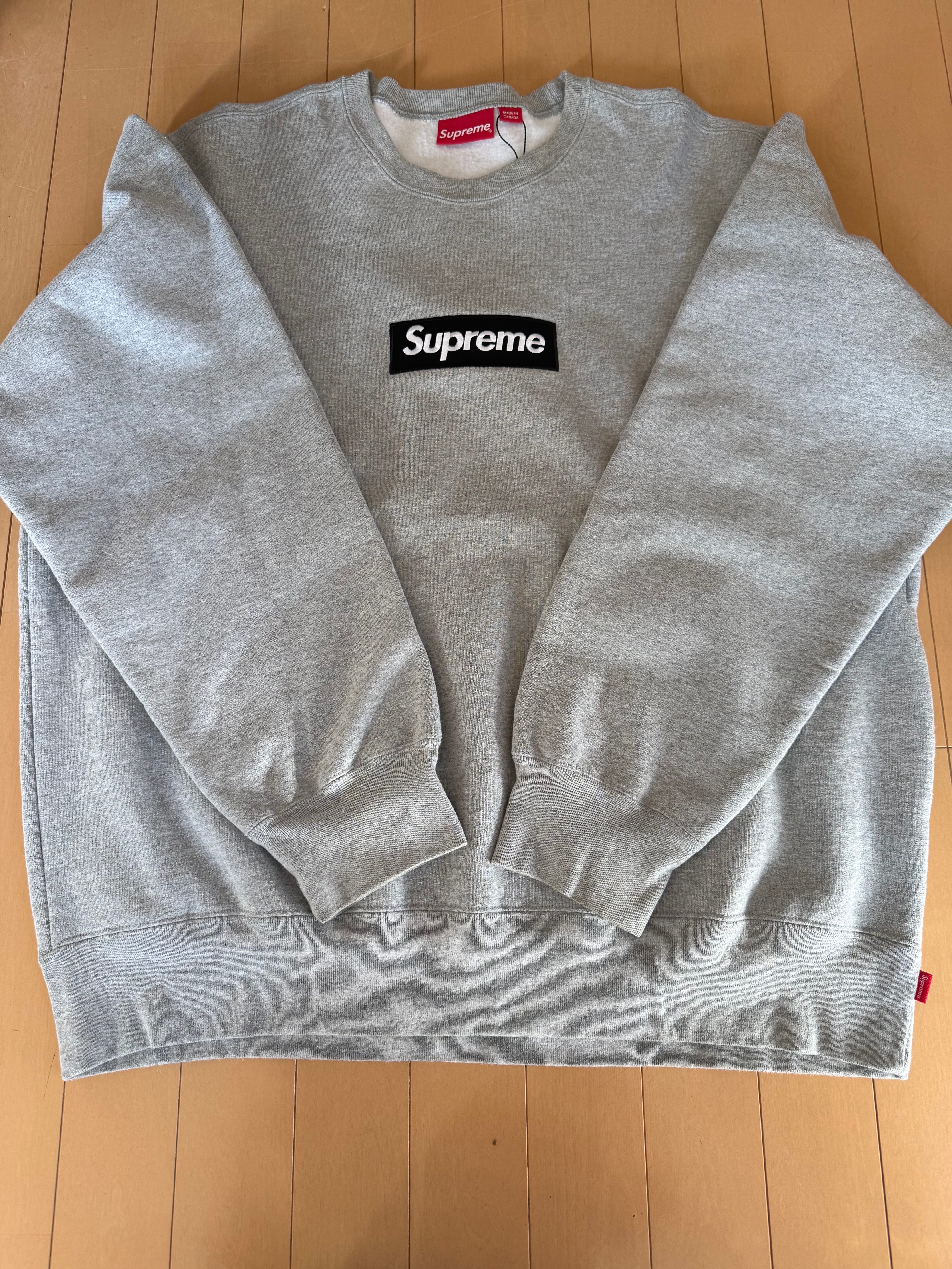 Supreme Box Logo Crewneck "Heather Grey" (22FW)
