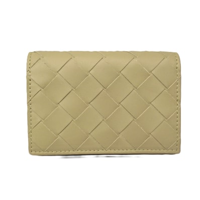 ボッテガヴェネタ BOTTEGA VENETA イントレチャート 札入れ 財布 レザー メンズ カーキ系 742143VCPQ48803 【中古】
