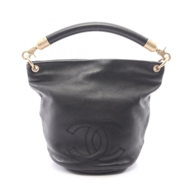 シャネル CHANEL ココマーク ハンドバッグ バッグ レザー レディース ブラック系 【中古】