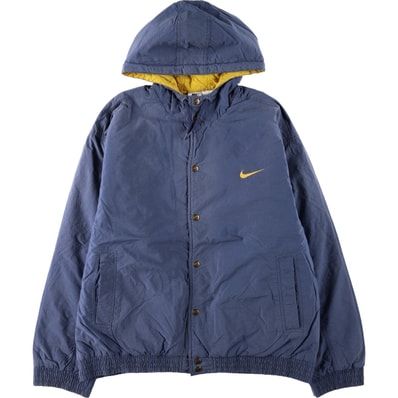 古着 90年代 ナイキ NIKE バックロゴ 中綿パーカー パファージャケット メンズL相当/eaa679020