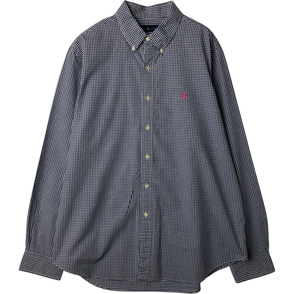 古着 ラルフローレン Ralph Lauren ギンガムチェック 長袖 ボタンダウンチェックシャツ メンズXL相当/eaa629057