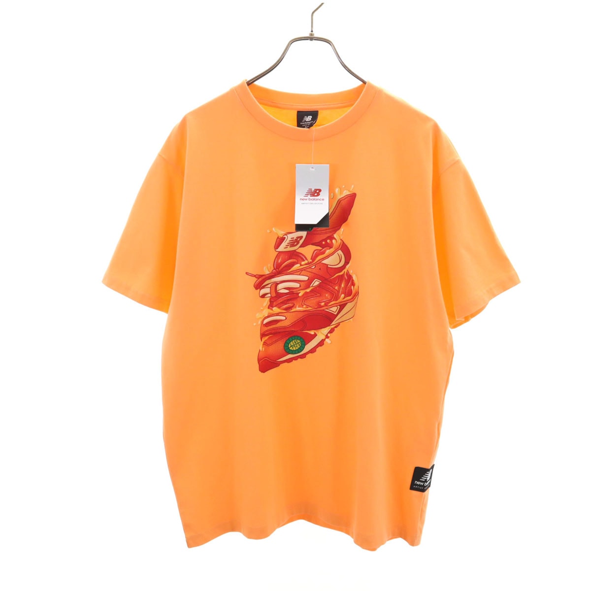 未使用 NEW BALANCE ニューバランス 半袖 Tシャツ L オレンジ