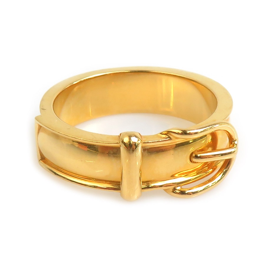 エルメス HERMES スカーフリング ベルトモチーフ メタル ゴールド レディース【中古】 e61790a