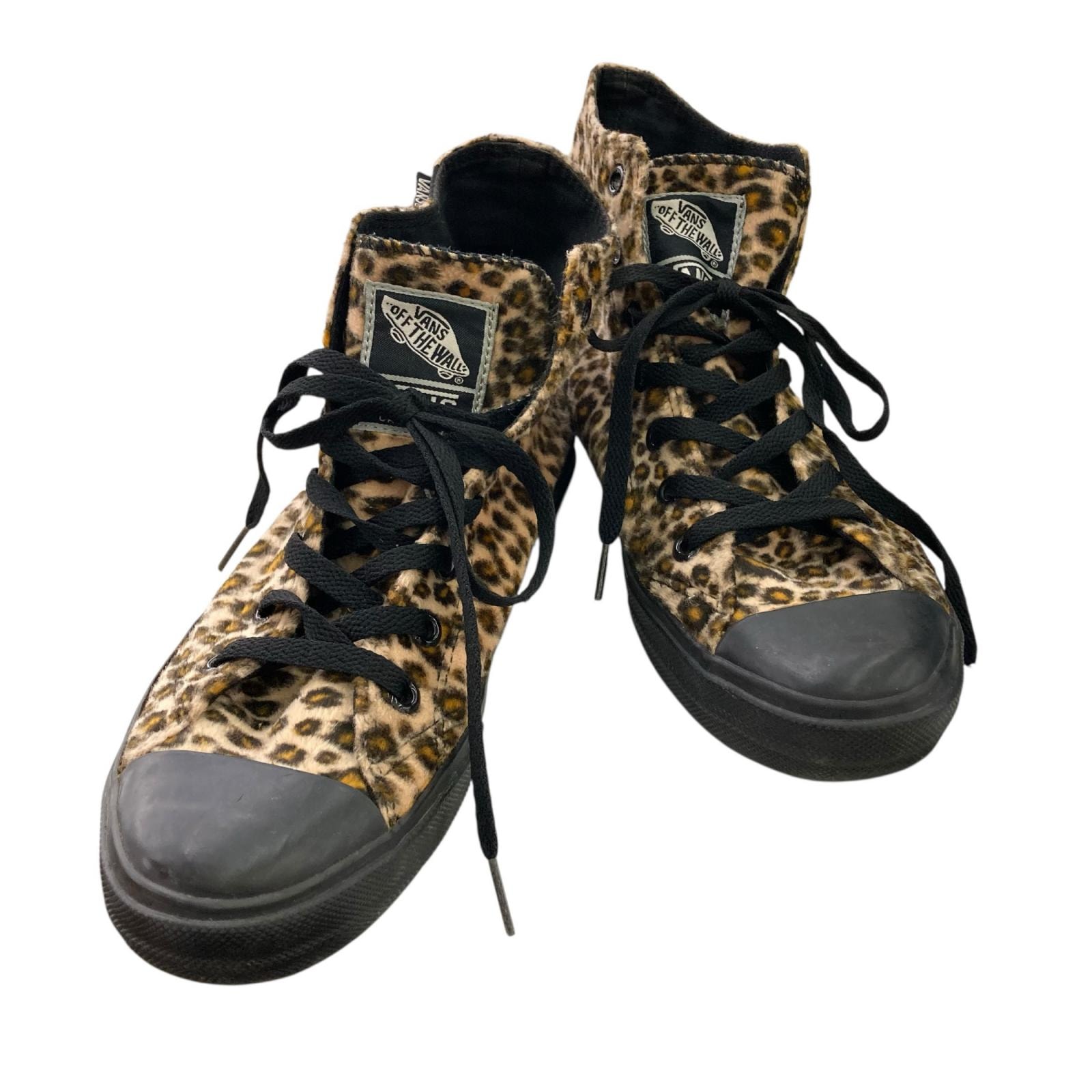186001 現状品 VANS バンズ ハイカット スニーカー CLASSIC SKOOL HI 25.5cm レオパード柄 V66LEO ユニセックス