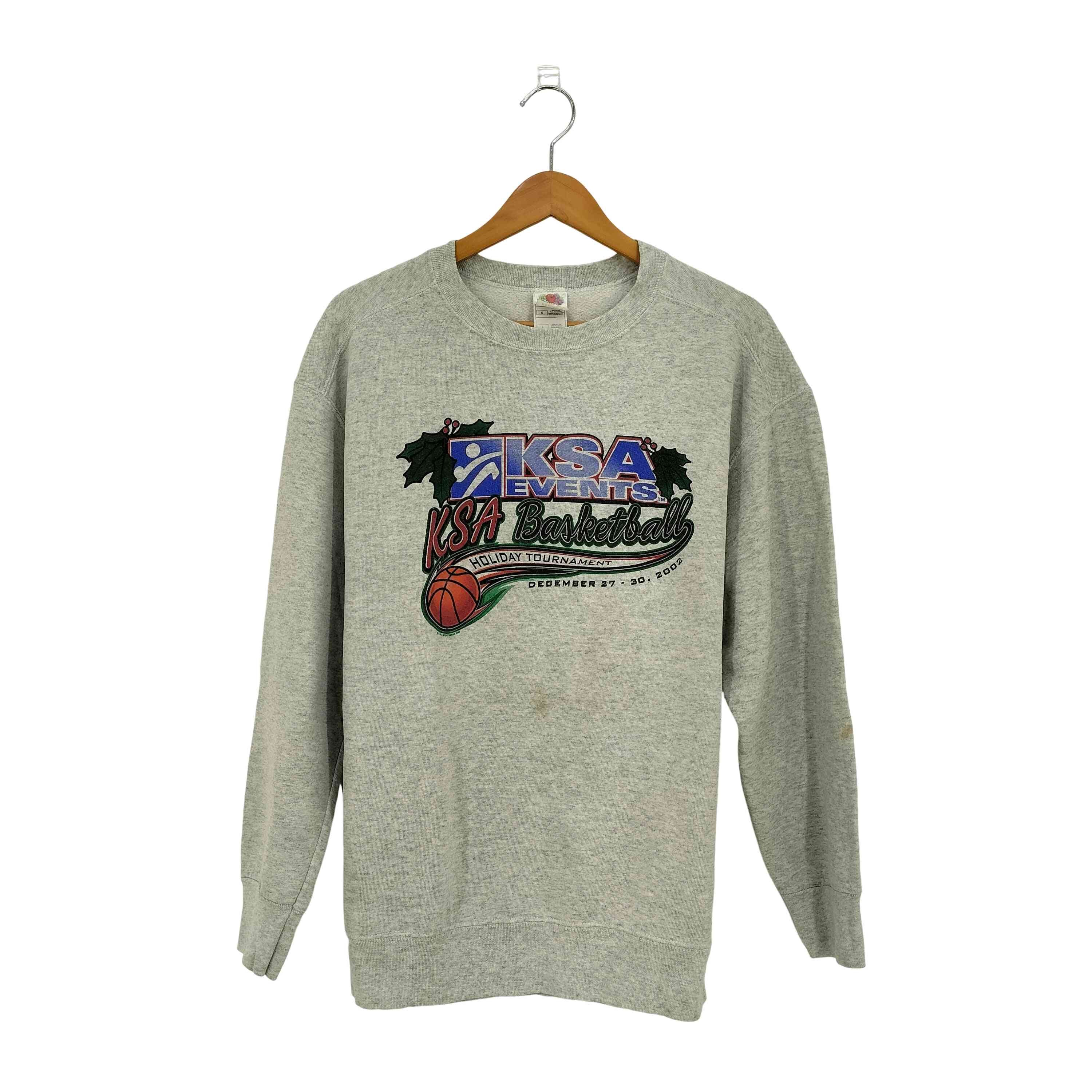 00s 二枚タグ KSA EVENTS 2002 バスケットボール イベント クルーネックスウェット【1140399238642】