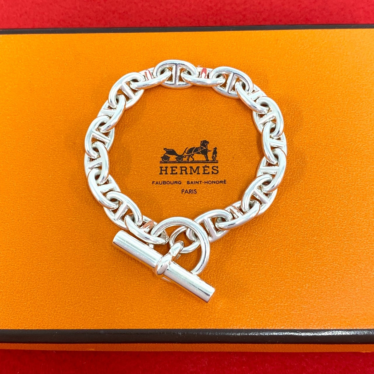 HERMES エルメス シェーヌダンクル PM ブレスレット 18コマ シルバー925 ブレスレット シルバー
21227