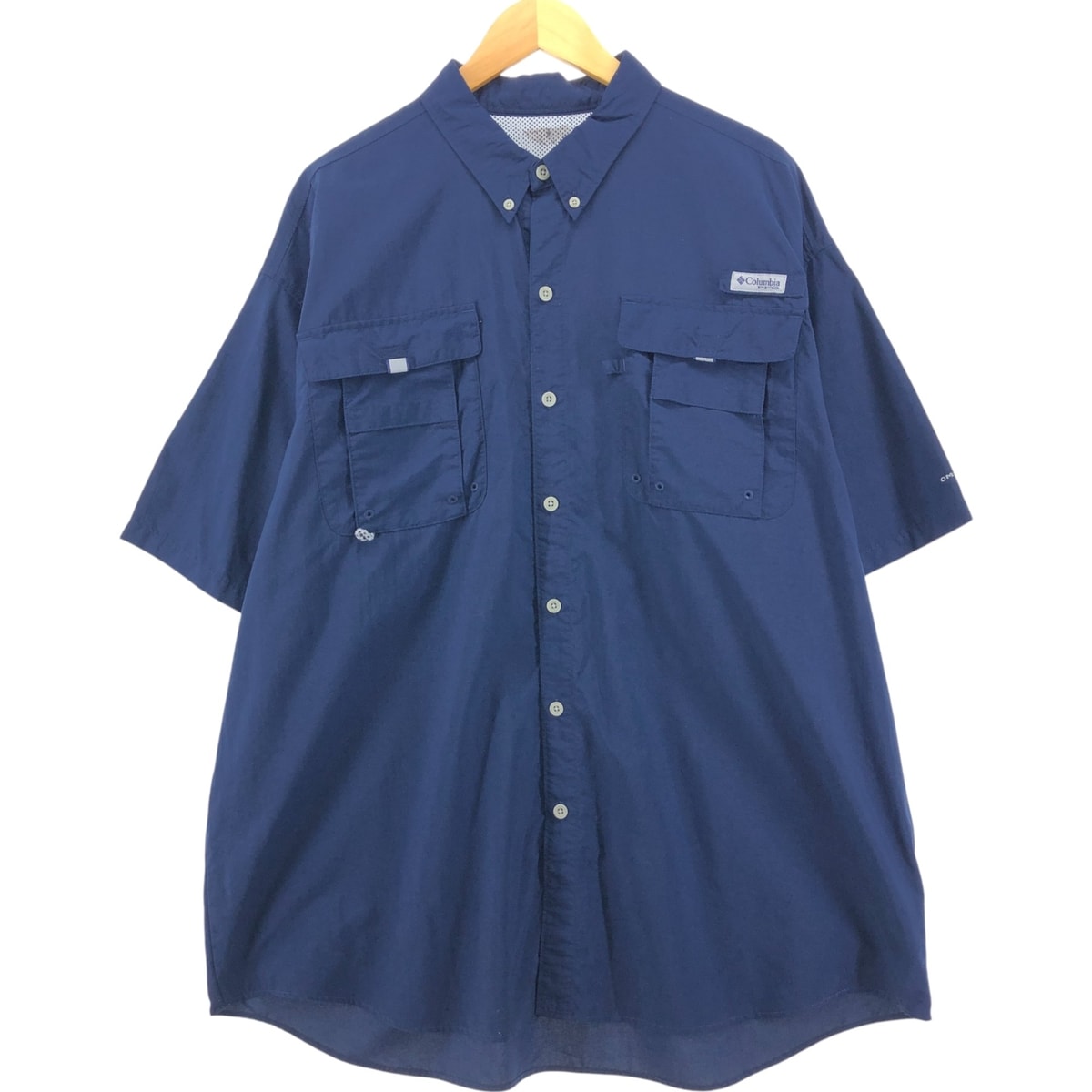 古着 コロンビア Columbia PFG OMNI-SHADE ボタンダウン 半袖 フィッシングシャツ メンズXL相当/eaa554595