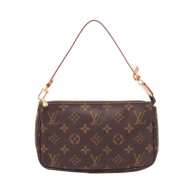 ルイ・ヴィトン LOUIS VUITTON ポシェットアクセソワール モノグラム ハンドバッグ バッグ PVCコーティングキャンバス レザー モノグラム レディース ブラウン系 M51980 【中古】