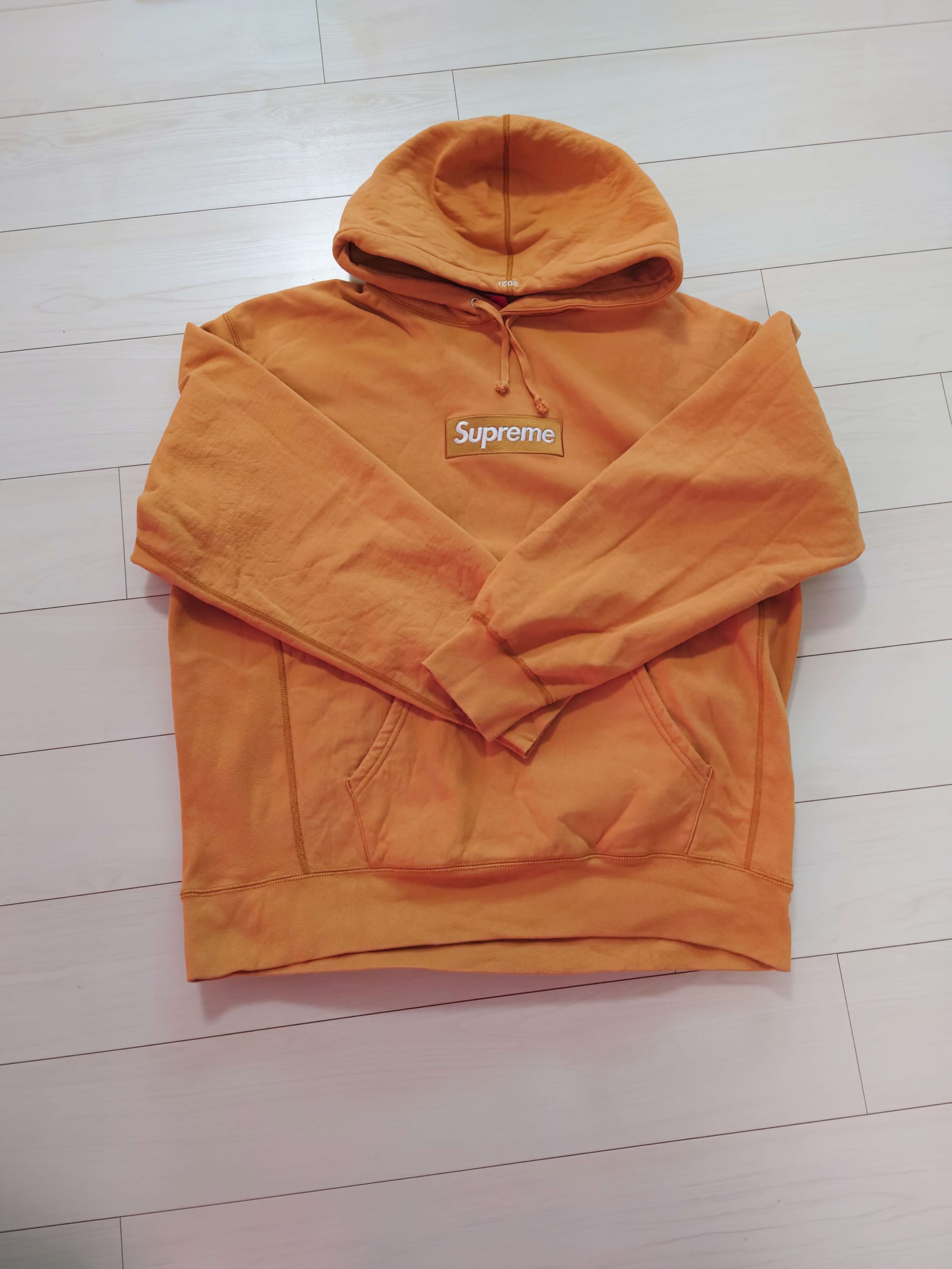 Supreme Box Logo Hooded Sweatshirt "Light Mustard" (21FW)
