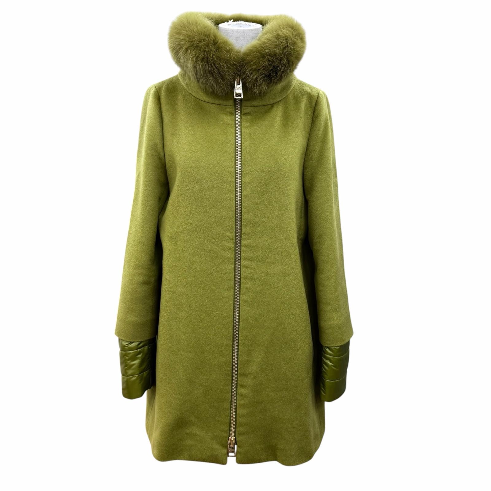 美品 ヘルノ コート ライトグリーン レディース 42 CA0257D