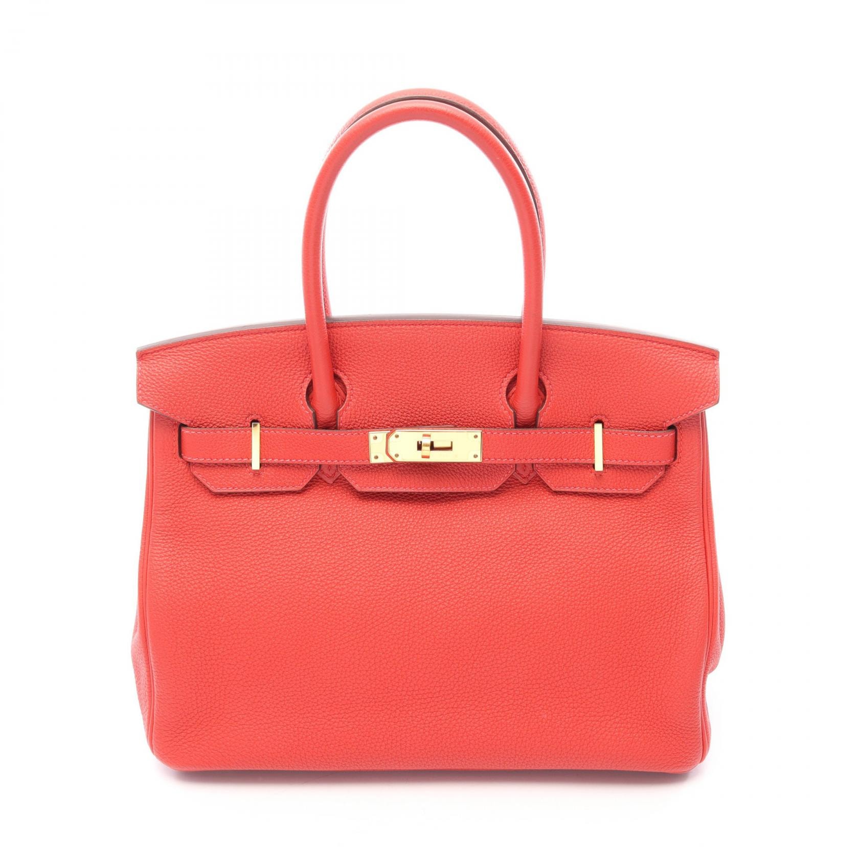 エルメス HERMES バーキン30 ルージュトマト ハンドバッグ バッグ レザー トゴ ルージュトマト K刻印(2025年製造) レディース レッド系 【中古】