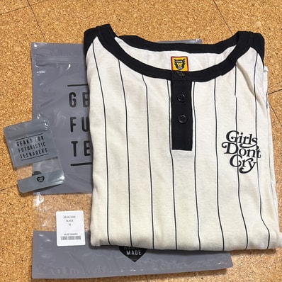 HUMAN MADE x Girls Don't Cry x GDC Baseball 3/4 T-Shirt "Black" / VERDY