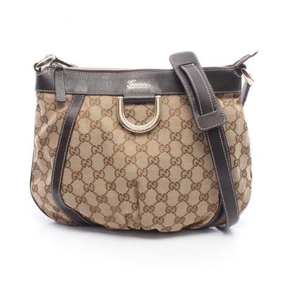 グッチ GUCCI アビー ショルダーバッグ バッグ キャンバス レザー レディース ベージュ系 / ブラウン系 203257 【中古】