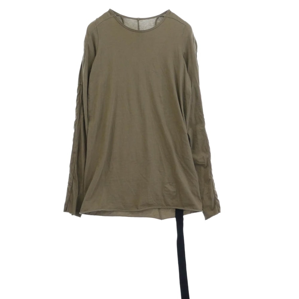 Rick Owens リックオウエンス カットソー DRKSHDW ダークシャドウ 23AW DS02C5212-RN Scarification long-sleeved T-shirt スカーフィケーション 長袖 Tシャツ カットソー カーキ系 M【中古】