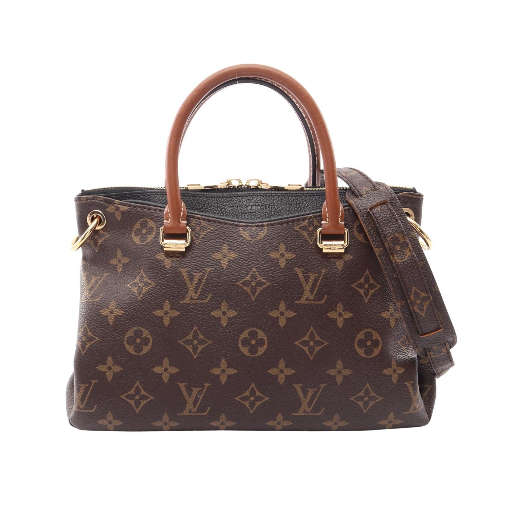ルイ・ヴィトン LOUIS VUITTON パラスBB 2WAY ハンドバッグ バッグ PVCコーティングキャンバス レザー モノグラム ノワール レディース ブラウン系 / ブラック系 M41218 【中古】